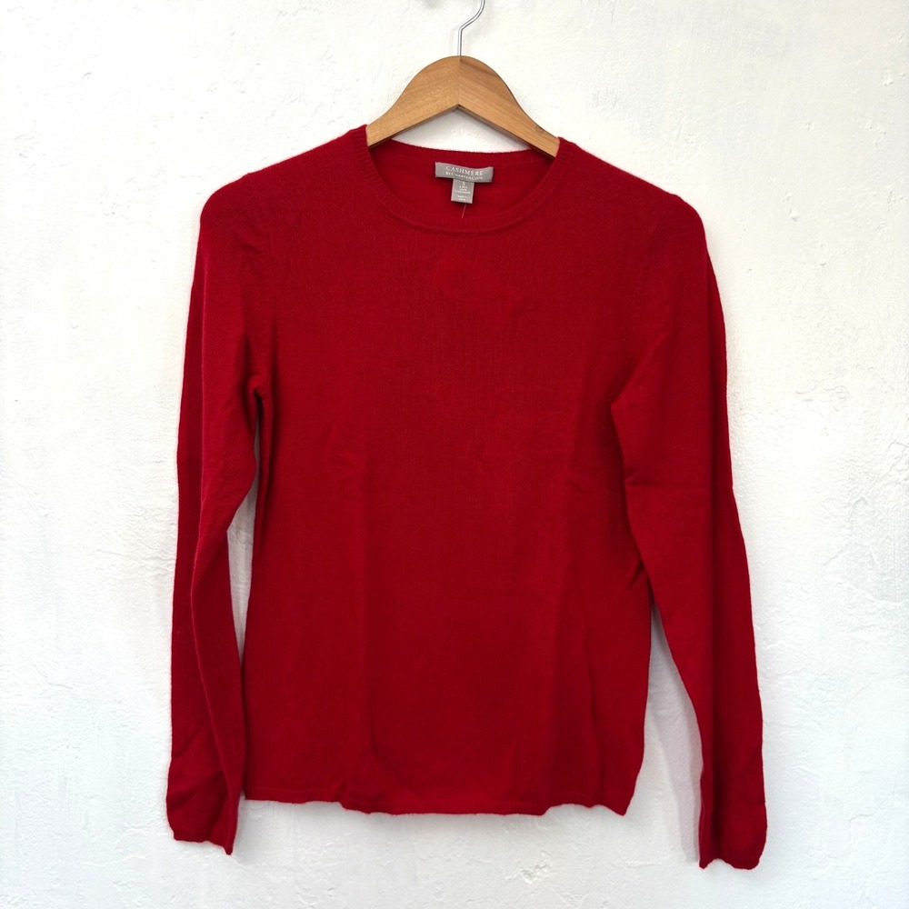 Charter Club 2 Ply 100% Cashmere Sweater Women Sz Small Tomato Red Pullover New